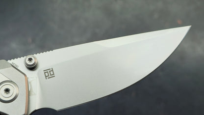 KB Knives Eclipse Grey Integral Titanium Handle Drop Point M390