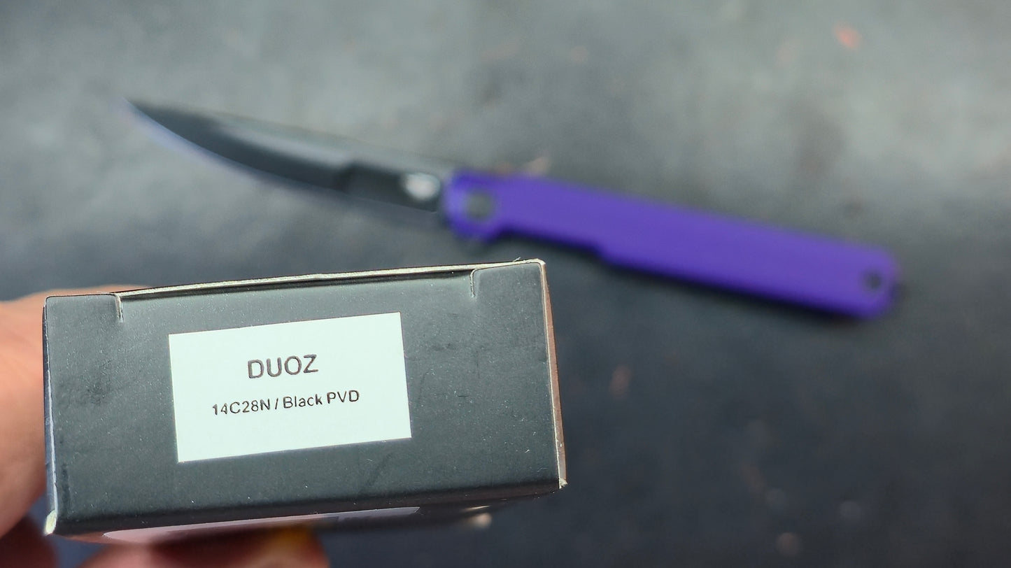 Bestech DUOZ Black/Jade/Purple G10 Handle 14C28N