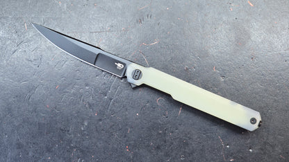 Bestech DUOZ Black/Jade/Purple G10 Handle 14C28N