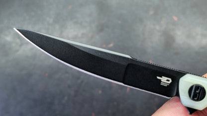 Bestech DUOZ Black/Jade/Purple G10 Handle 14C28N