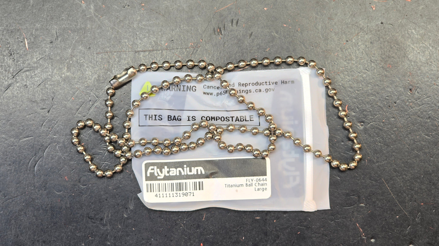 Flytanium 24" Large/Small Ball Chain Titanium