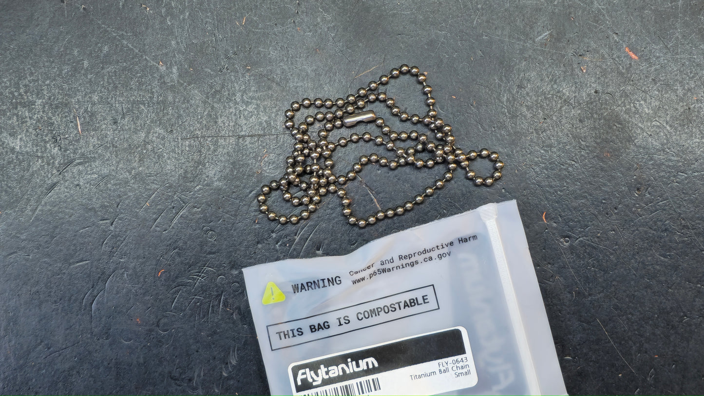 Flytanium 24" Large/Small Ball Chain Titanium