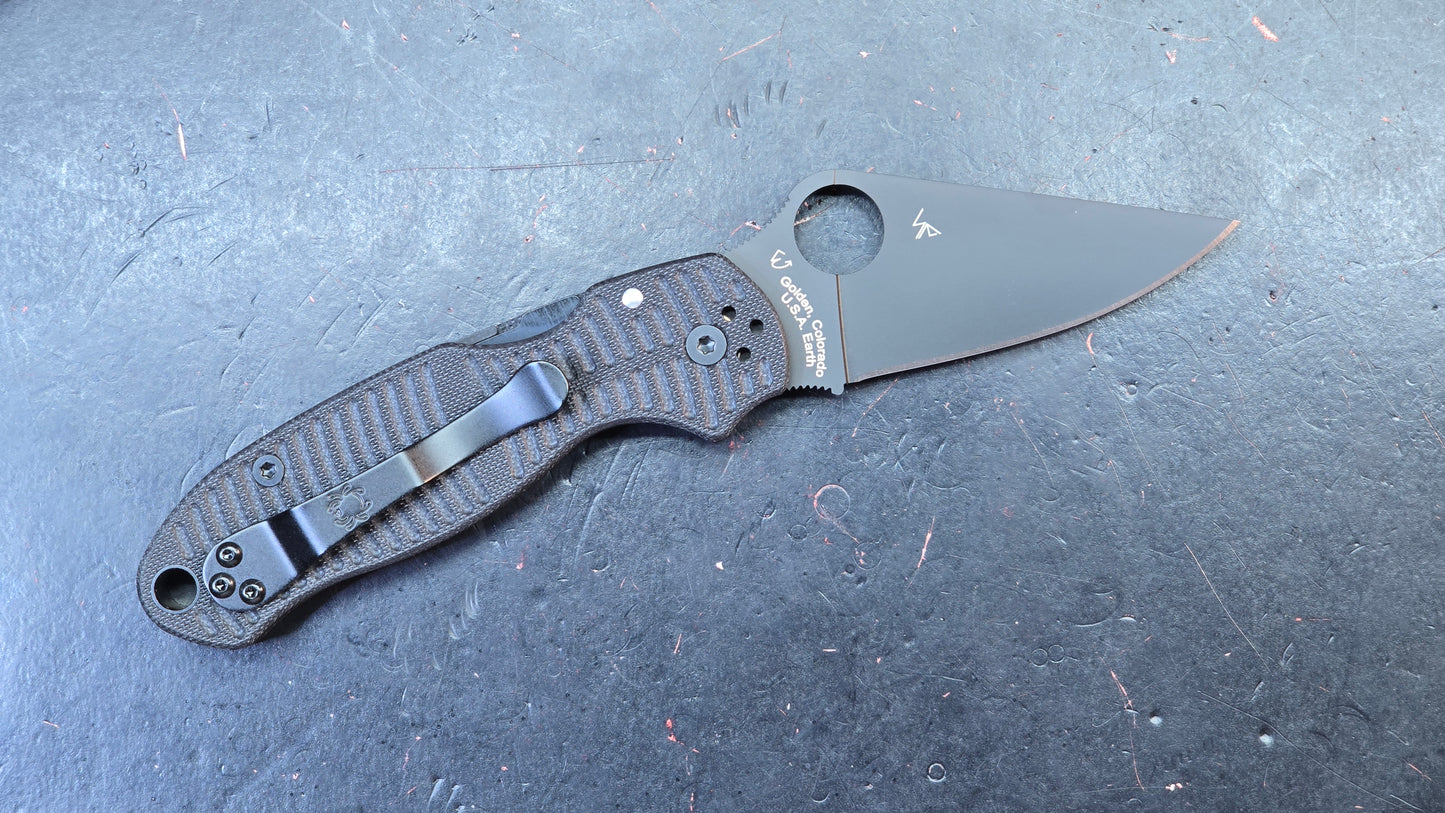 Spyderco Para 3 Salt Compression Lock Black G10 Handle MagnaCut Blade