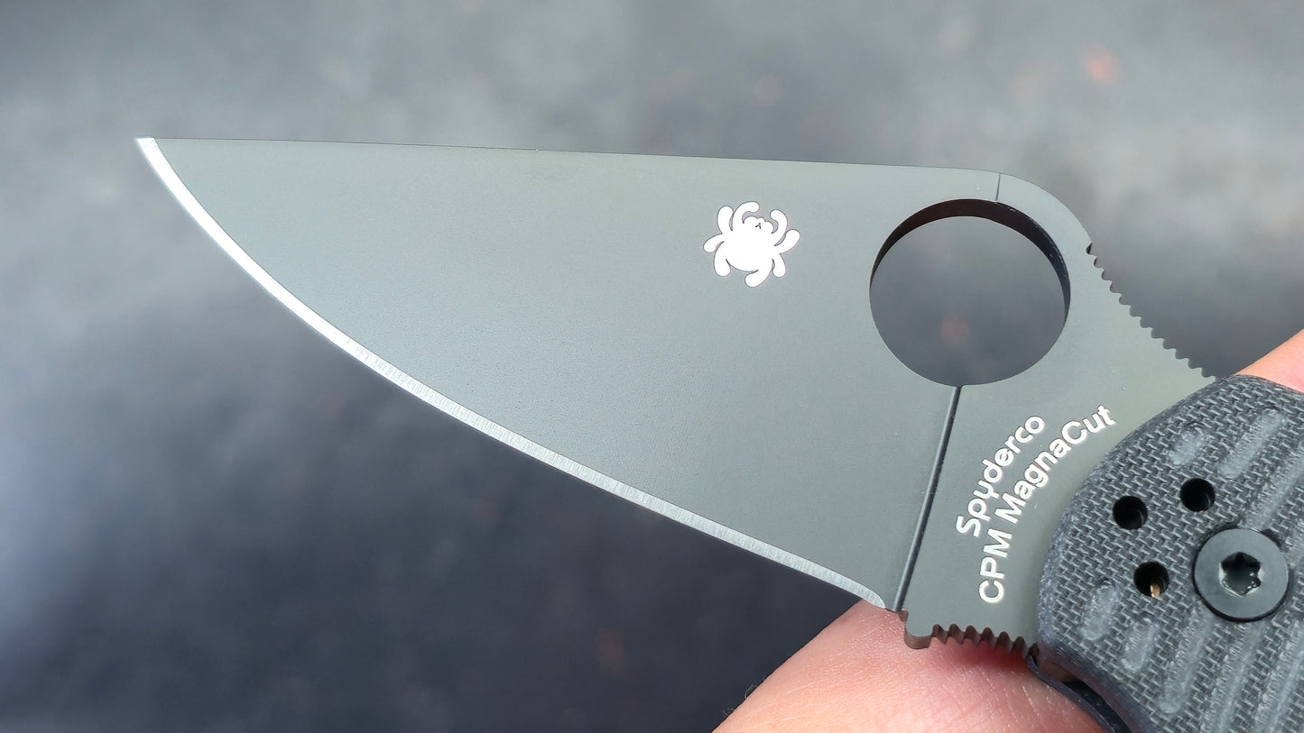 Spyderco Para 3 Salt Compression Lock Black G10 Handle MagnaCut Blade