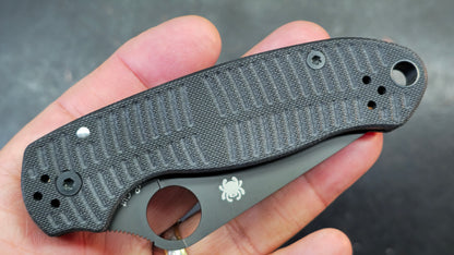 Spyderco Para 3 Salt Compression Lock Black G10 Handle MagnaCut Blade