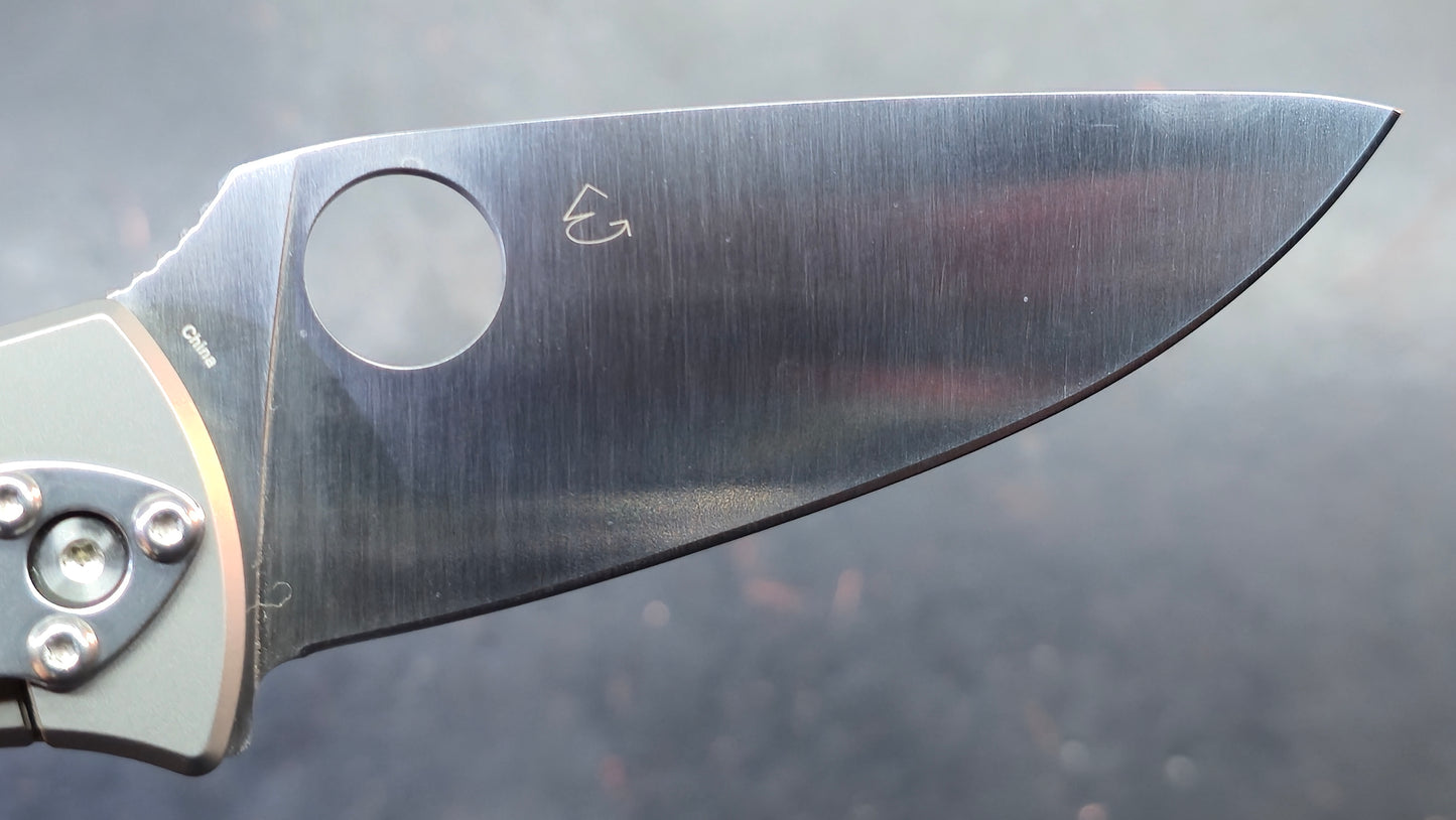 Spyderco Tenacious RIL Bead Blast Titanium Handle 8Cr13MoV