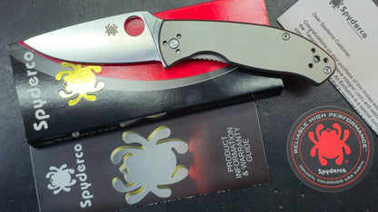 Spyderco Tenacious RIL Bead Blast Titanium Handle 8Cr13MoV