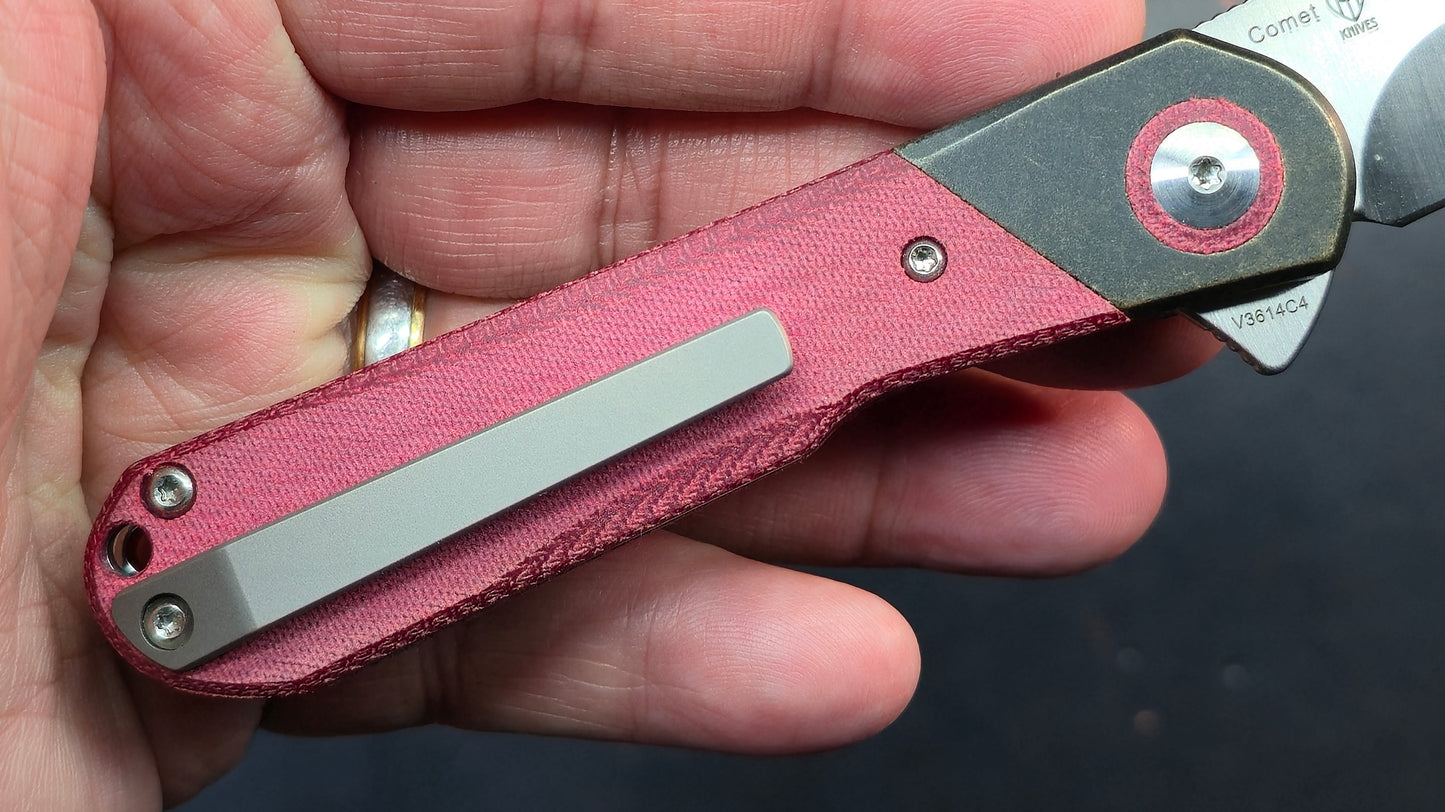 Kizer Comet Brass/Denim 154CM