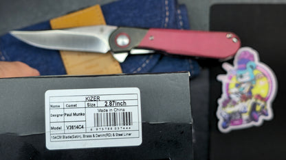 Kizer Comet Brass/Denim 154CM