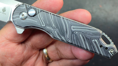 Kizer Assassin Dimascus G10 154CM
