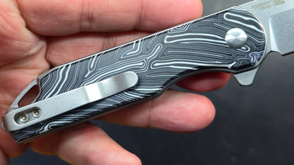Kizer Assassin Dimascus G10 154CM
