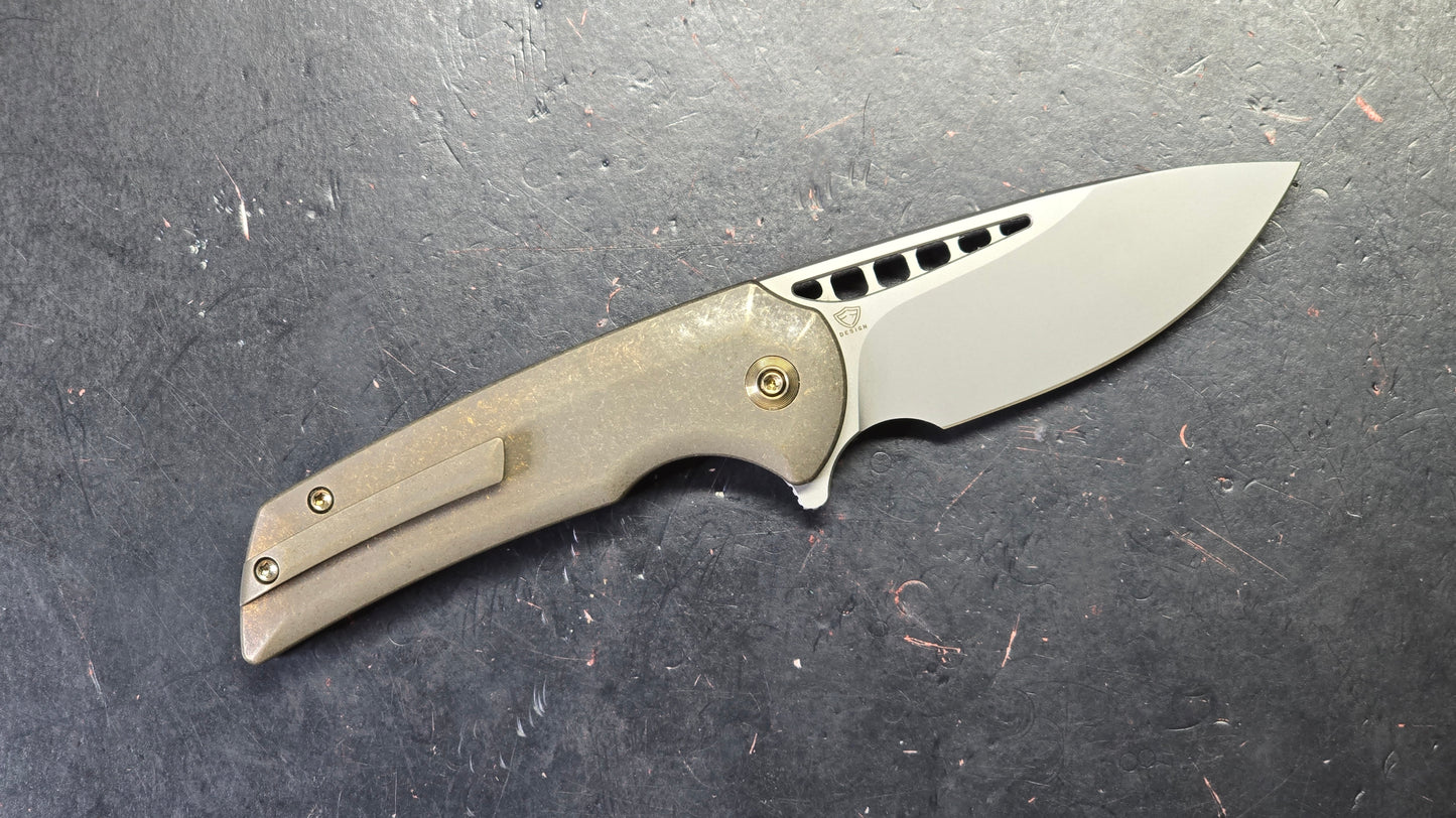 WEKNIFE MINI MALICE Bronze/Black/Gray Titanium 2.98" CPM 20CV (DISCOUNT IN CART)