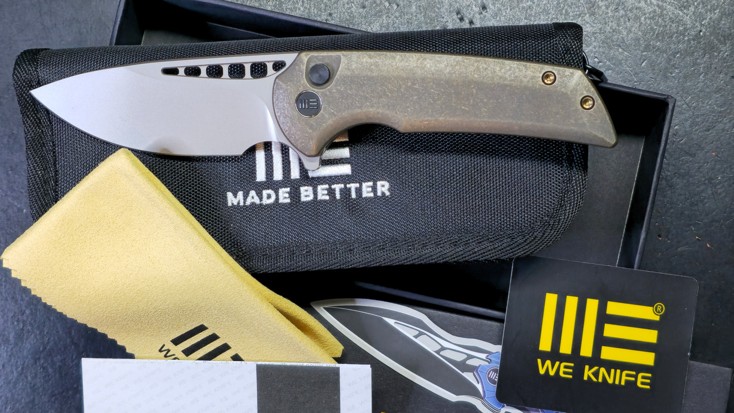 WEKNIFE MINI MALICE Bronze/Black/Gray Titanium 2.98" CPM 20CV (DISCOUNT IN CART)