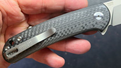 DREAMTECH D4389 Button liner lock Carbon Fiber VG-10