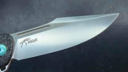 WEKNIFE Essential Knight Gray/Black Etched Titanium Handle M390
