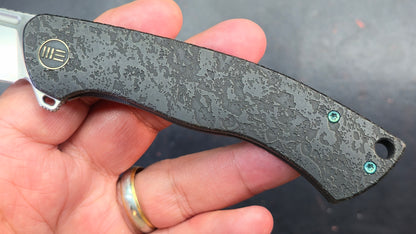 WEKNIFE Essential Knight Gray/Black Etched Titanium Handle M390