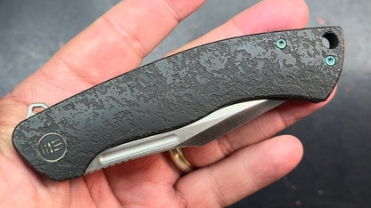 WEKNIFE Essential Knight Gray/Black Etched Titanium Handle M390