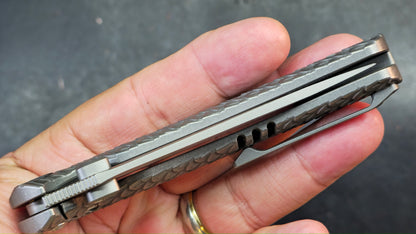 WEKNIFE Dracarys Purple & Golden/Gray/Black Titanium Handle M390 Limited Edition (DISCOUNT IN CART)