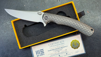 WEKNIFE Dracarys Purple & Golden/Gray/Black Titanium Handle M390 Limited Edition (DISCOUNT IN CART)