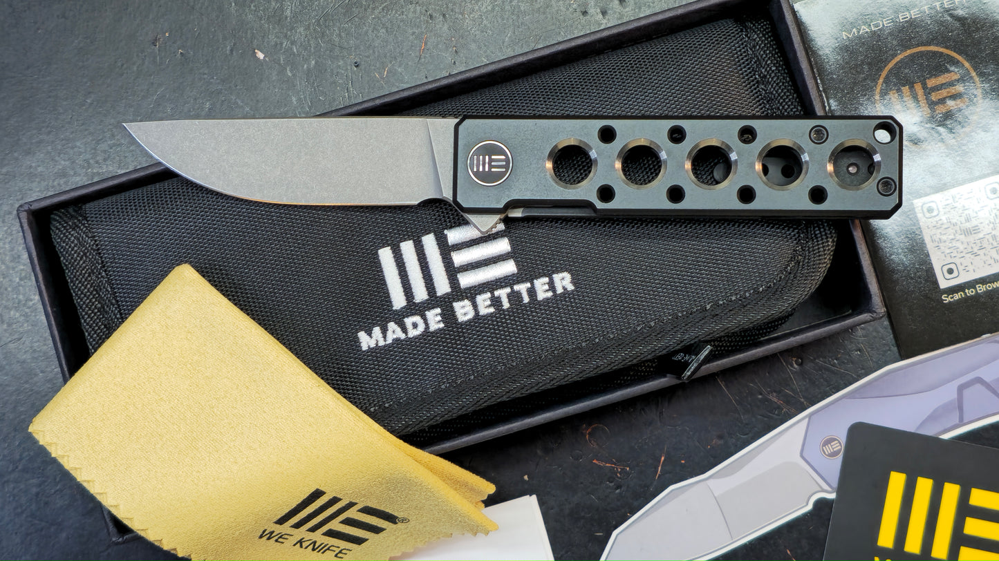 WEKNIFE Miscreant 3.0 Folding Knife Black/Gray Titanium Handle 20CV (DISCOUNT IN CART)