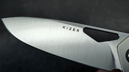 Kizer Serpentine Titanium/Carbon Fiber Handle Elmax Blade