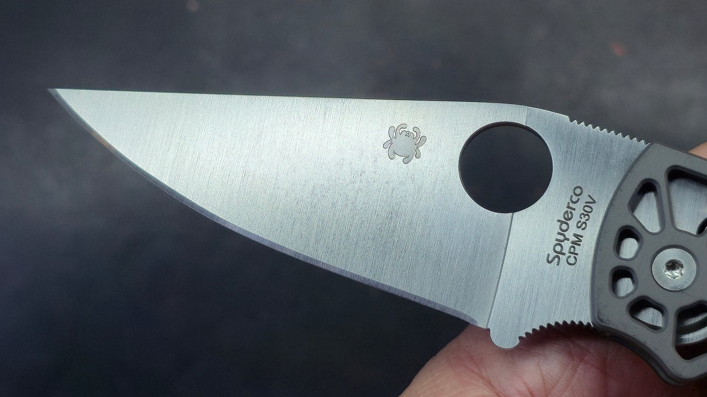Spyderco Edgerati Gray Aluminum Handle S30V