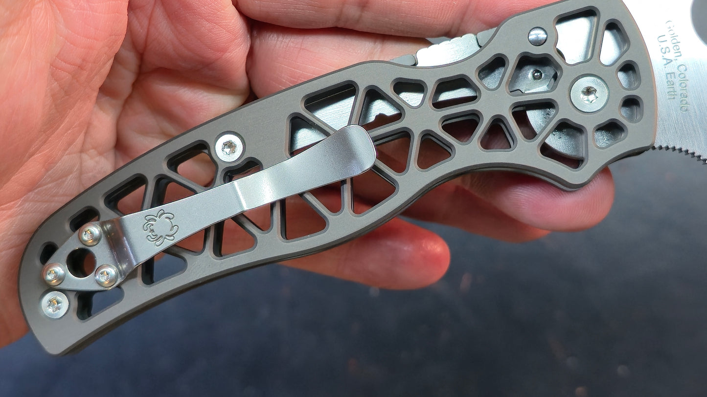 Spyderco Edgerati Gray Aluminum Handle S30V
