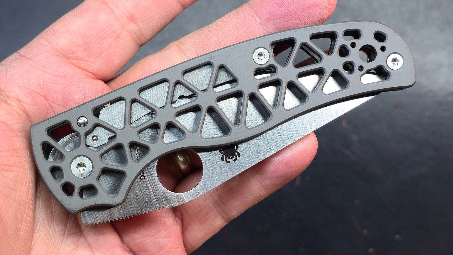 Spyderco Edgerati Gray Aluminum Handle S30V