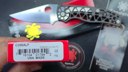 Spyderco Edgerati Gray Aluminum Handle S30V