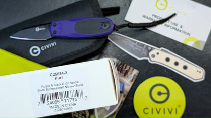 Civivi Purr Purple/Gray G10 Handle Nitro-V