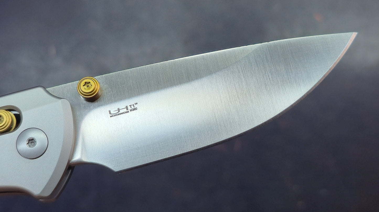 Kizer T1 CD Silver Titanium Handle M390