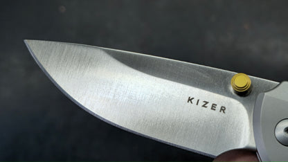 Kizer T1 CD Silver Titanium Handle M390