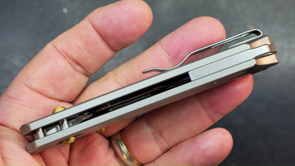 Kizer T1 CD Silver Titanium Handle M390