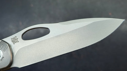 WEKNIFE Inmate Gray/Blue Raindrop Titanium Handle 20CV (DISCOUNT IN CART)