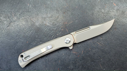 DREAMTECH D4055 Button liner lock Titanium handle D2 Blade