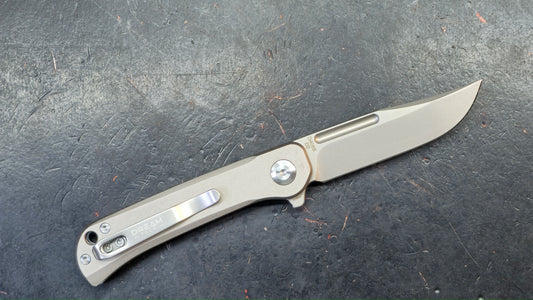 DREAMTECH D4055 Button liner lock Titanium handle D2 Blade