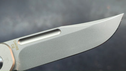 DREAMTECH D4055 Button liner lock Titanium handle D2 Blade