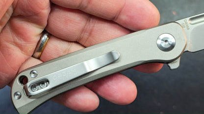 DREAMTECH D4055 Button liner lock Titanium handle D2 Blade