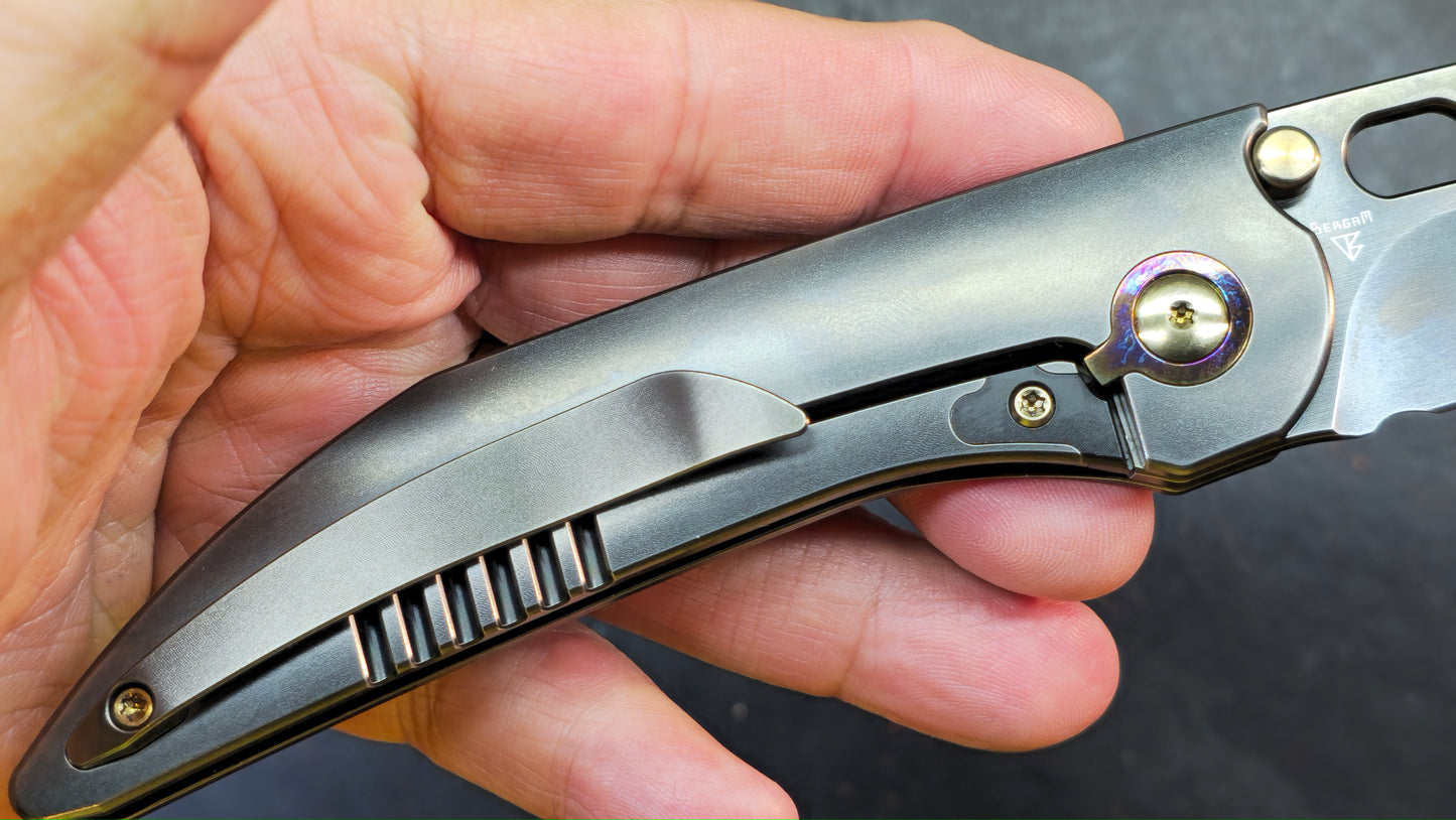 WEKNIFE Attor (INTEGRAL) Polished Gray Titanium Polished Gray CPM 20CV