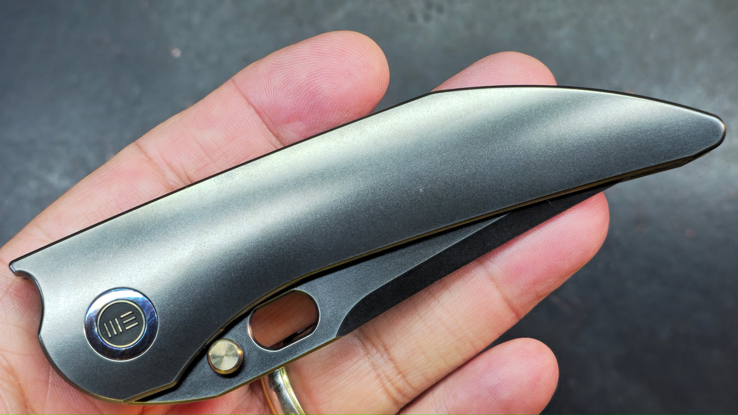 WEKNIFE Attor (INTEGRAL) Polished Gray Titanium Polished Gray CPM 20CV