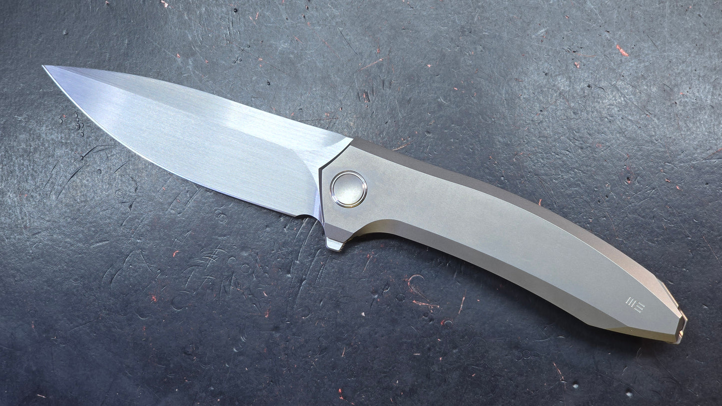 WEKNIFE Acuminal Polished Beadblast Titanium Hand Rubbed Vanax (DISCOUNT IN CART)