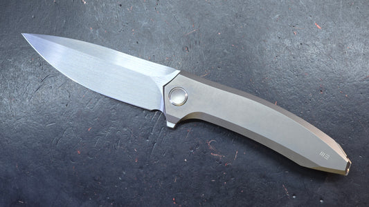 WEKNIFE Acuminal Polished Beadblast Titanium Hand Rubbed Vanax