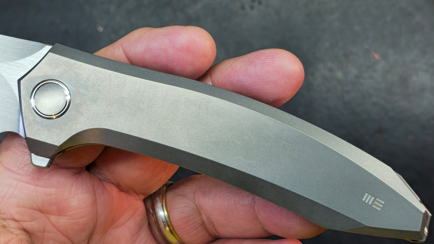 WEKNIFE Acuminal Polished Beadblast Titanium Hand Rubbed Vanax (DISCOUNT IN CART)