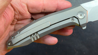 WEKNIFE Acuminal Polished Beadblast Titanium Hand Rubbed Vanax (DISCOUNT IN CART)