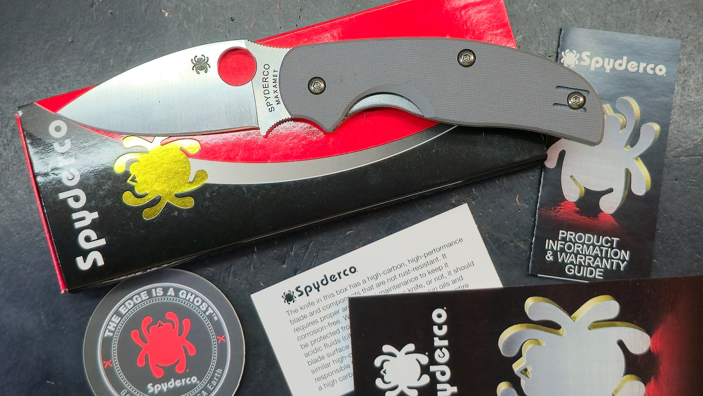 Spyderco Sage 1 Gray G-10 Maxamet