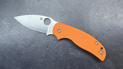Spyderco Sage 5 Burnt Orange G10 Handle CPM REX 121
