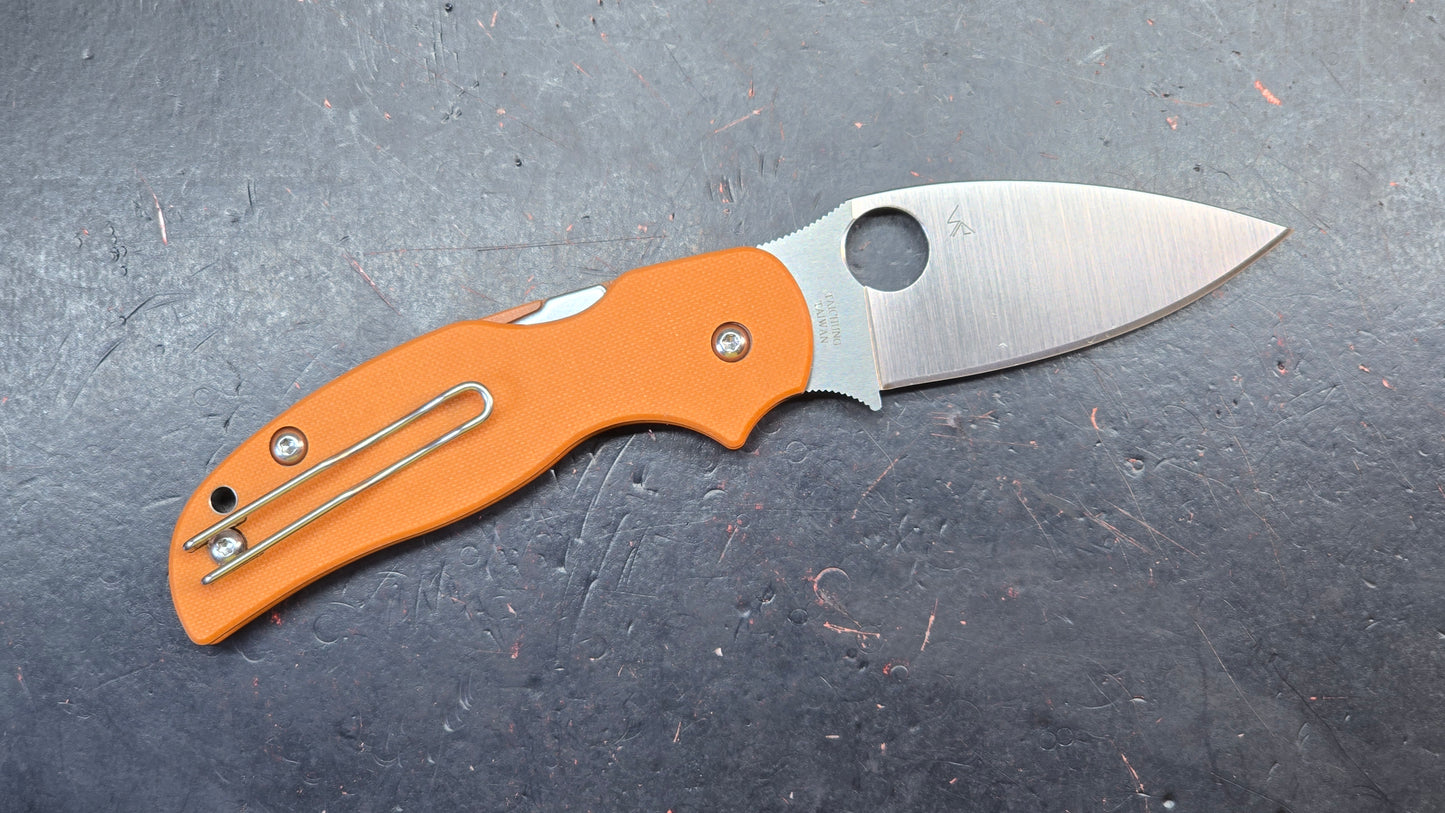 Spyderco Sage 5 Burnt Orange G10 Handle CPM REX 121
