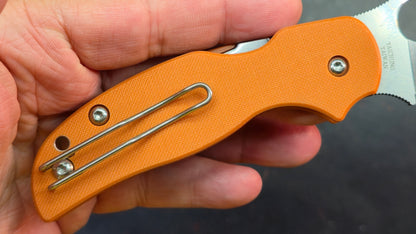 Spyderco Sage 5 Burnt Orange G10 Handle CPM REX 121