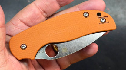 Spyderco Sage 5 Burnt Orange G10 Handle CPM REX 121