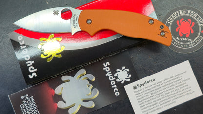 Spyderco Sage 5 Burnt Orange G10 Handle CPM REX 121